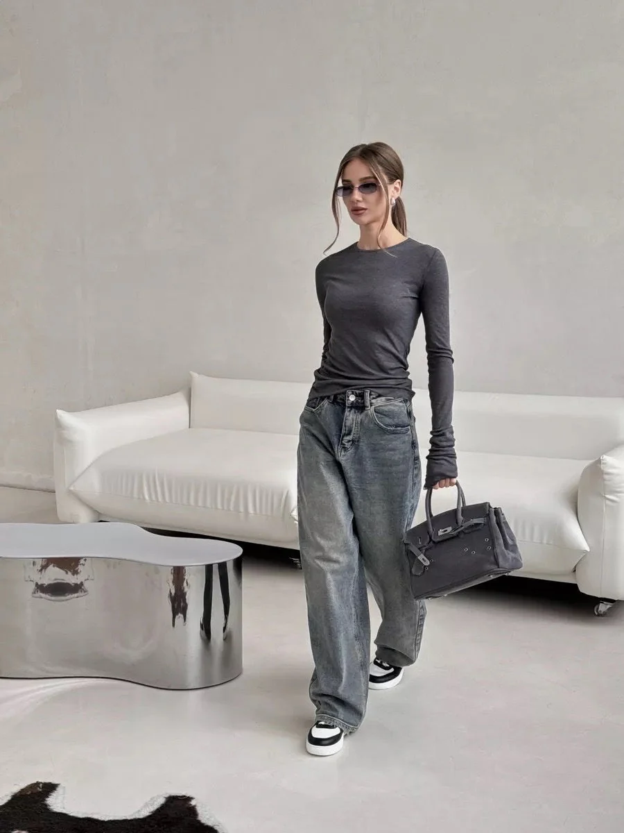 Crew Neck Long Sleeve T-shirts - Image 12
