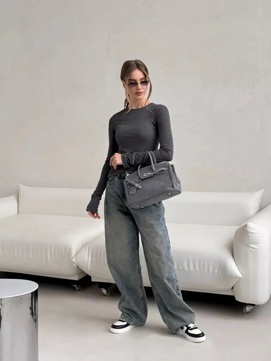 Crew Neck Long Sleeve T-shirts - Image 13