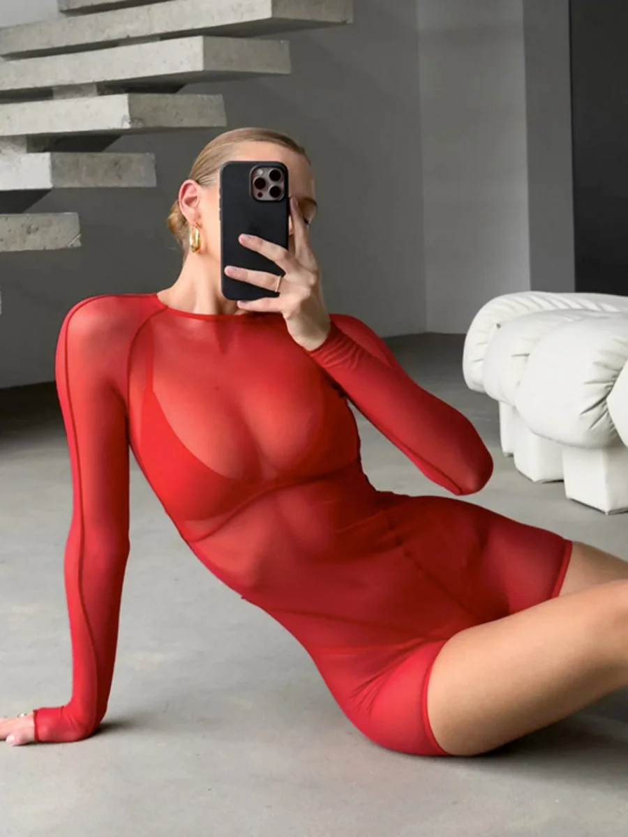 Mesh Backless Tight Fit High Waist Bodysuits - Image 3
