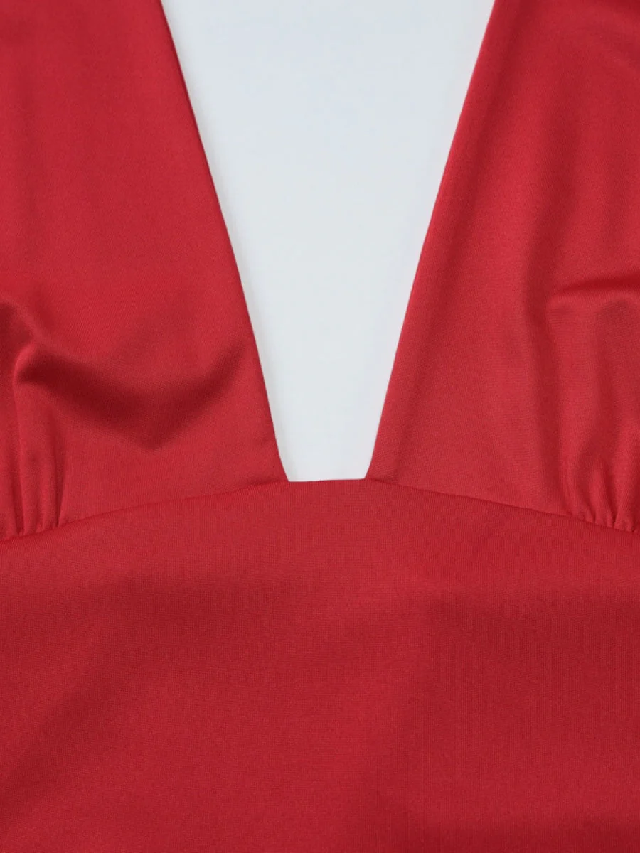 Deep V Backless Halter Jacket Tank Tops - Image 19