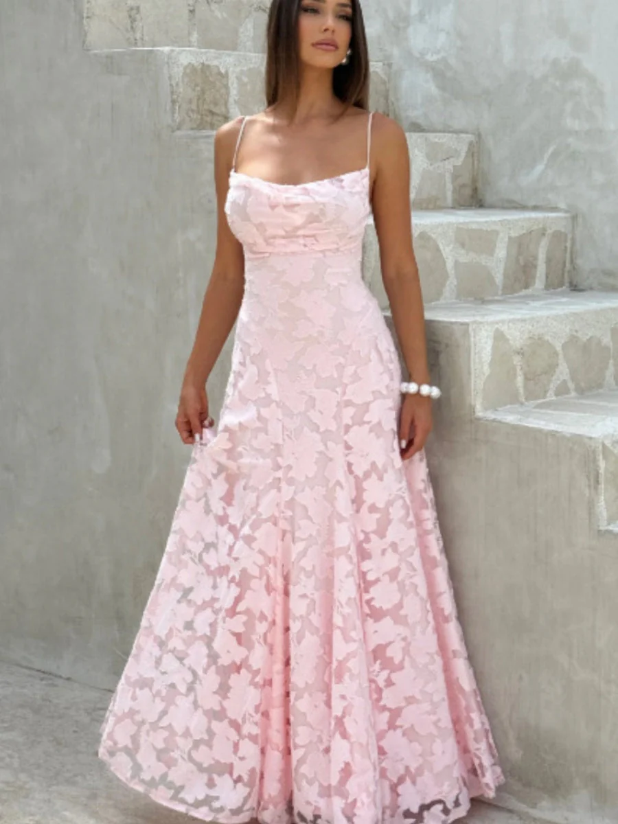 Backless Blended Formal Dress Maxi Dresses - Image 2