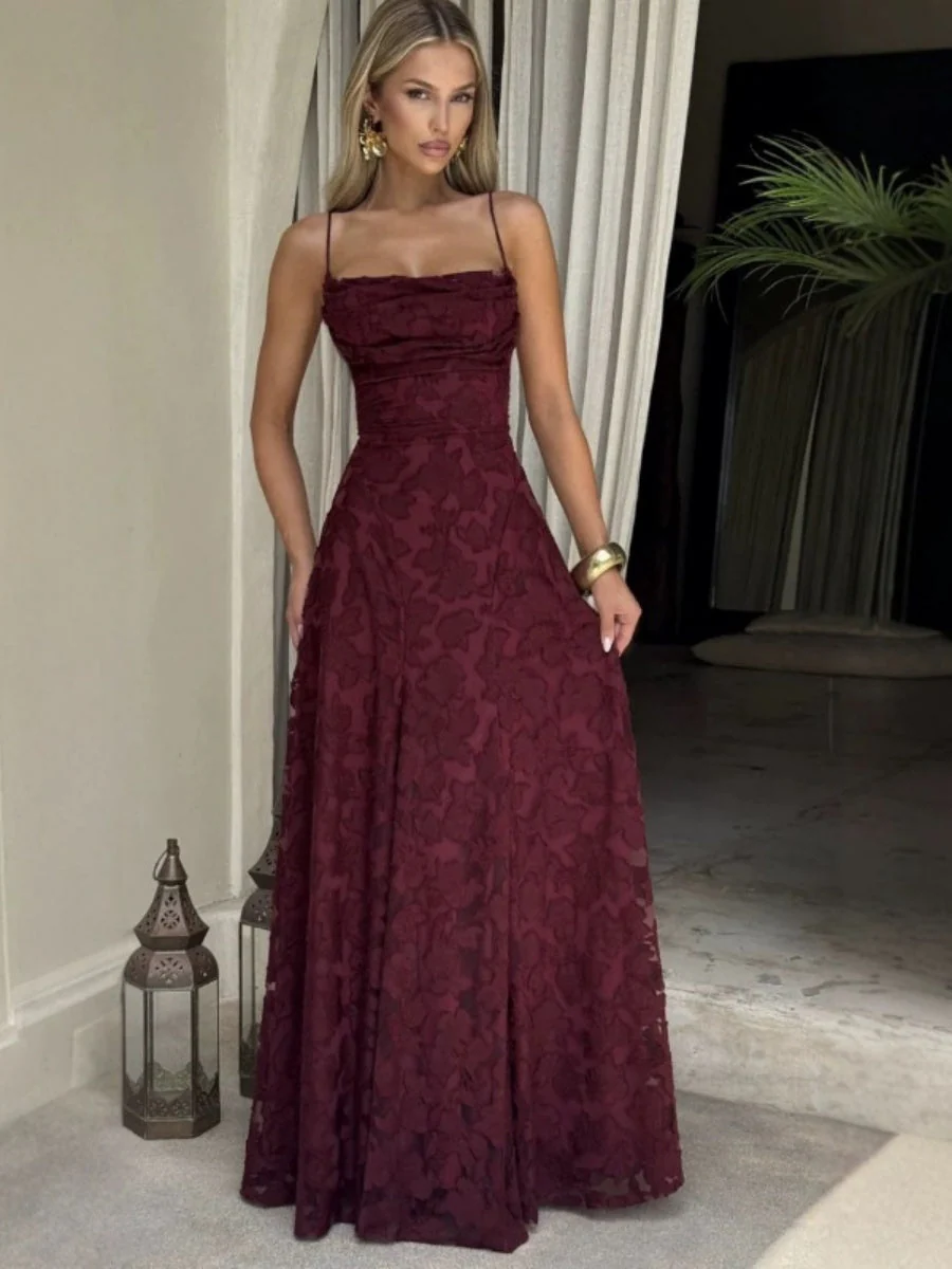 Backless Blended Formal Dress Maxi Dresses - Image 3