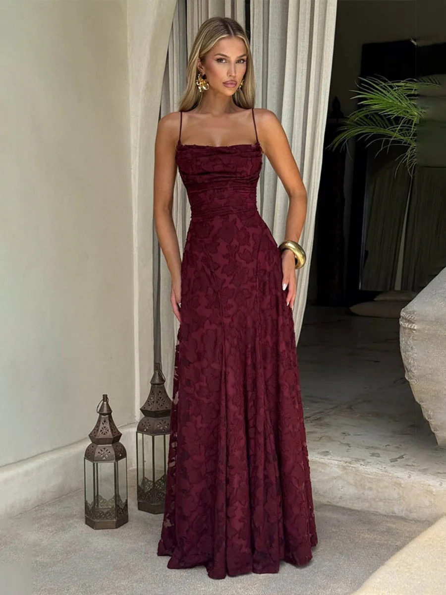 Backless Blended Formal Dress Maxi Dresses - Image 5