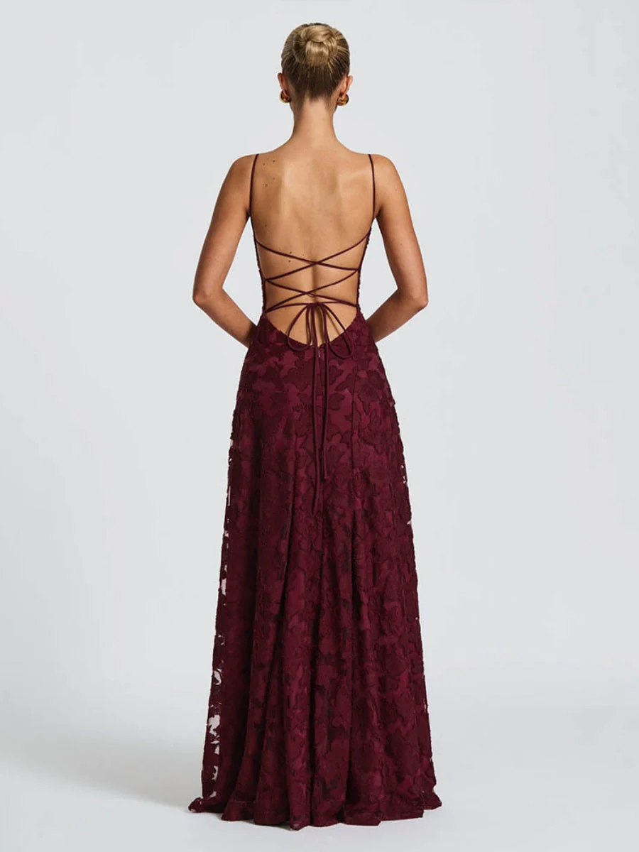 Backless Blended Formal Dress Maxi Dresses - Image 7