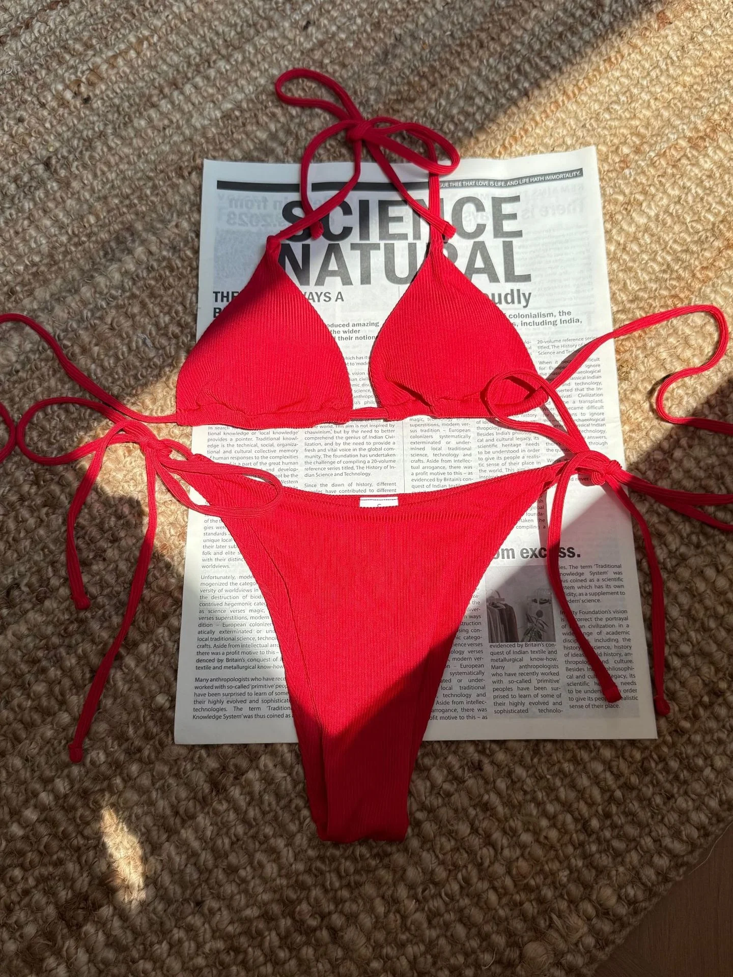 Sexy Three-piece Ribbed Two-piece Swimsuit Bikini - Image 16