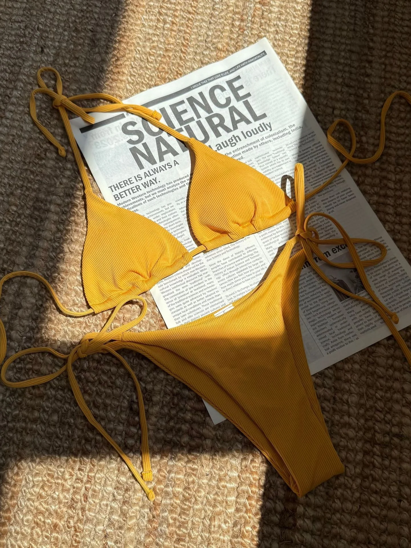 Sexy Three-piece Ribbed Two-piece Swimsuit Bikini - Image 17