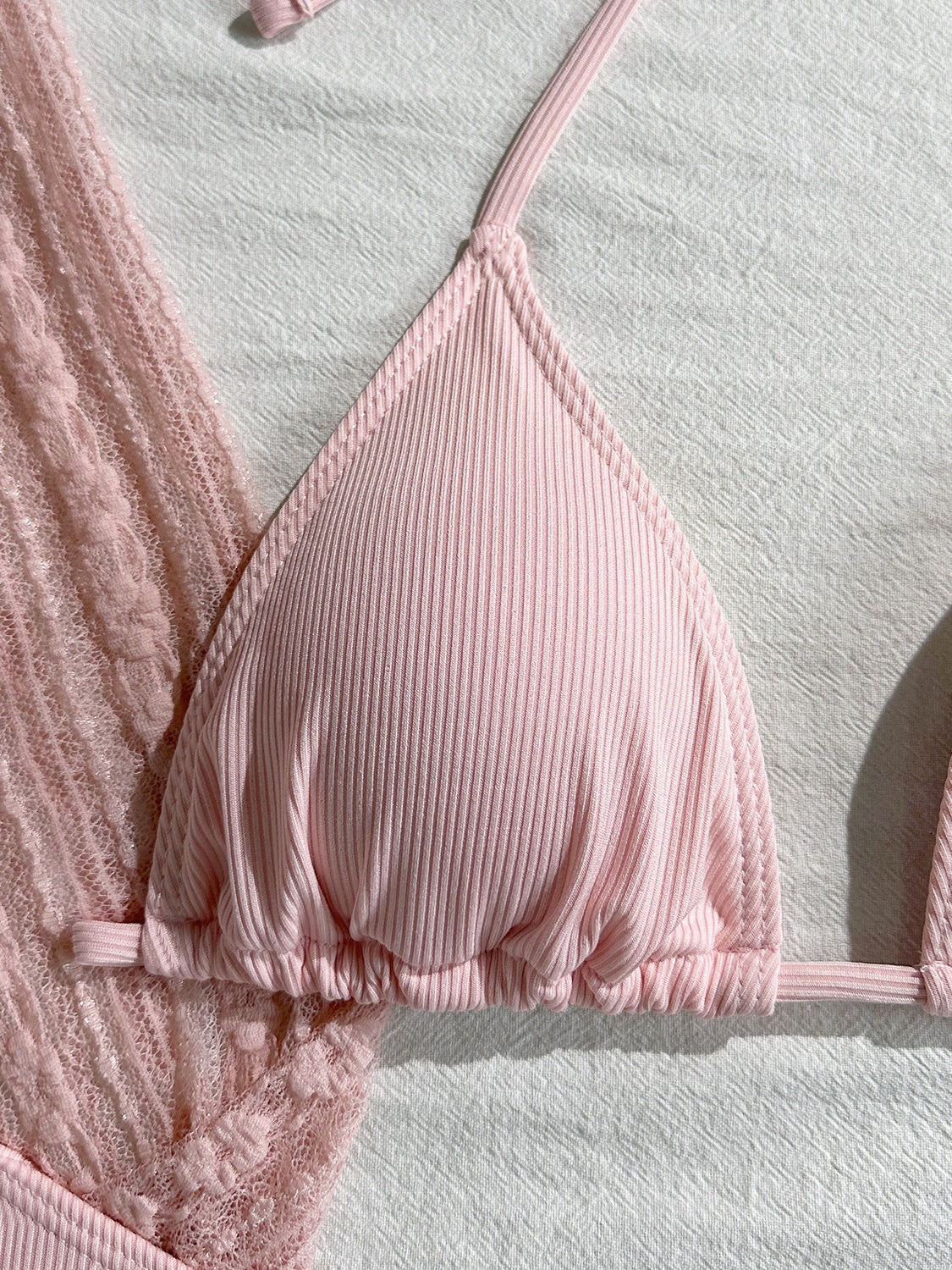 Sexy Lace Mesh Swimsuit Bikini Four-piece Set - Image 10
