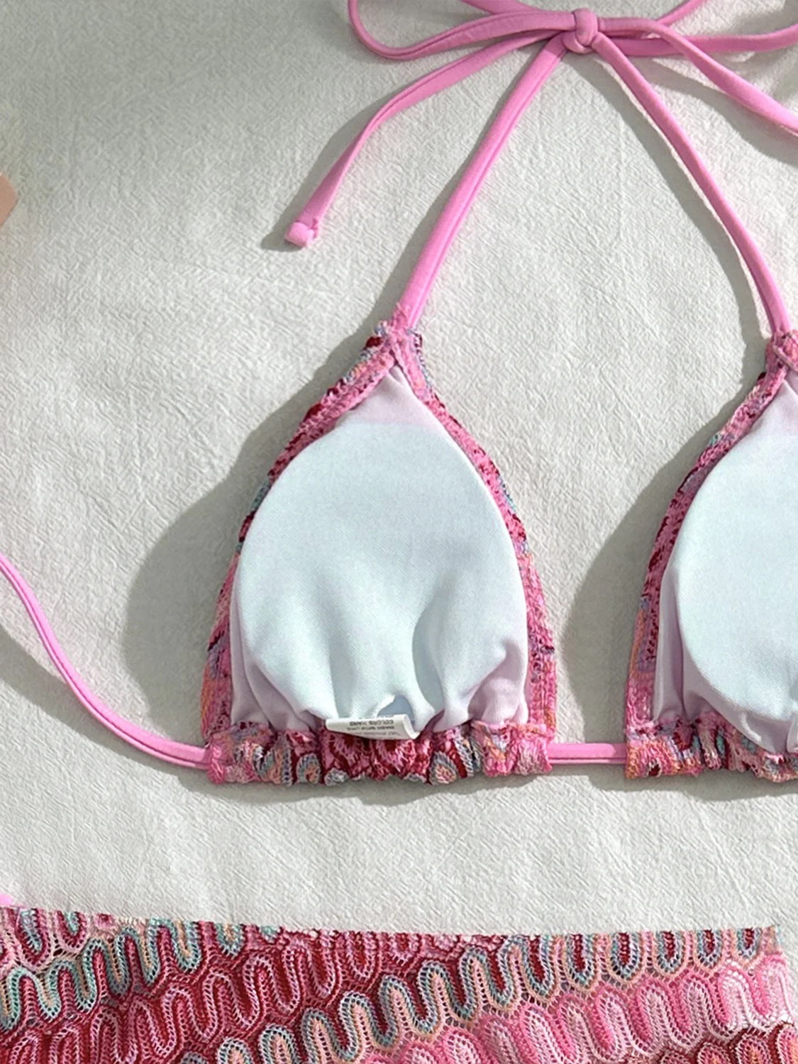 Embroidery Gradient Pattern 3 Piece Bikinis - Image 10