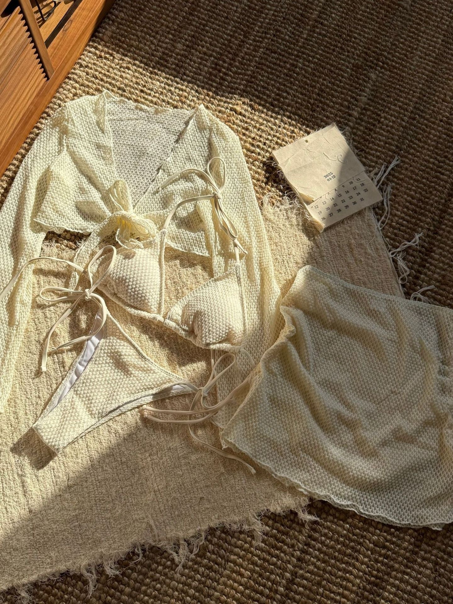 Beach Vacation Style Two-piece Swimsuit Four-piece Set - Image 8