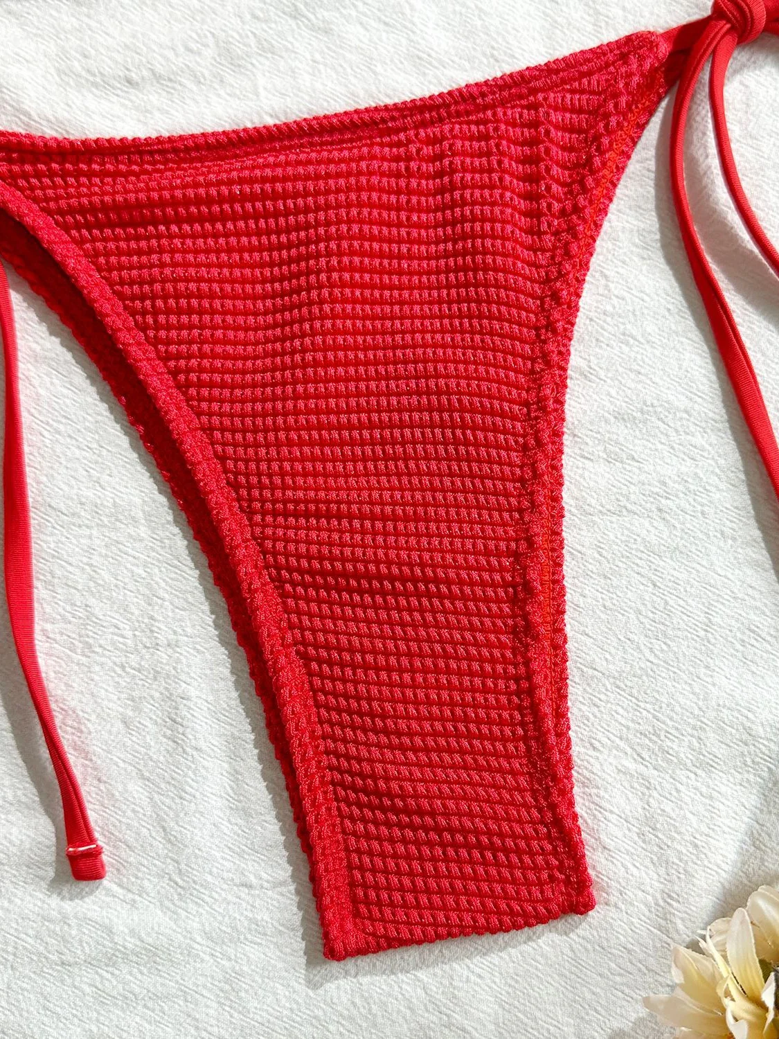 Solid Color Mesh Long Dress Starfish Swimsuit Bikini Three-piece Set - Image 21