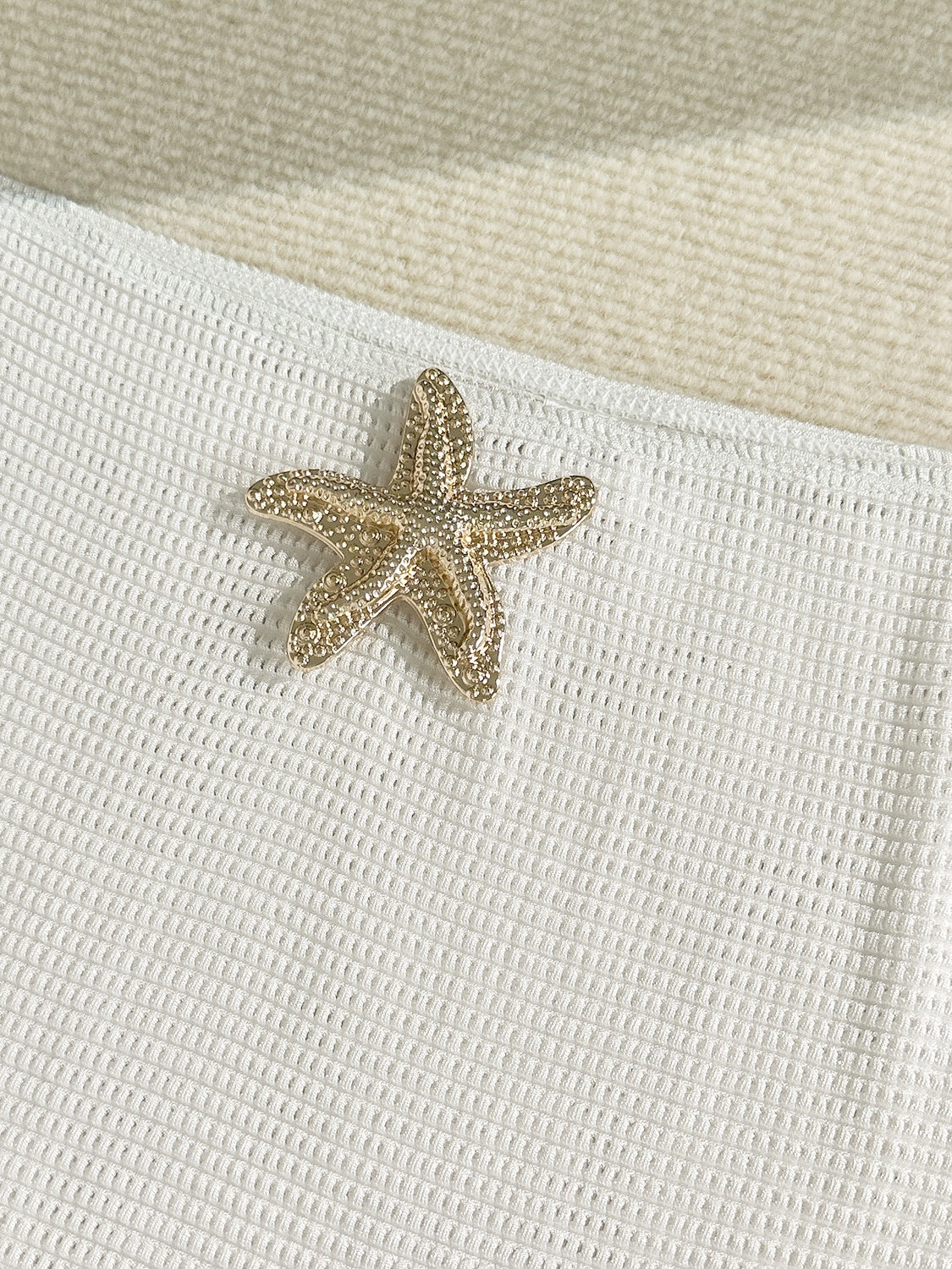 Solid Color Mesh Long Dress Starfish Swimsuit Bikini Three-piece Set - Image 9