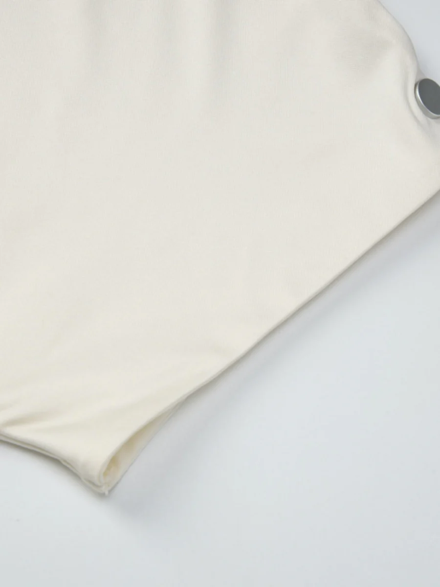 Draped Collar Buttons Slim-fit Jacket T-shirts - Image 15