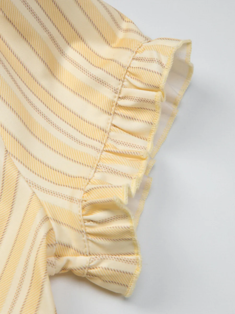 Retro Buttons Stripes Sexy Shirts - Image 12