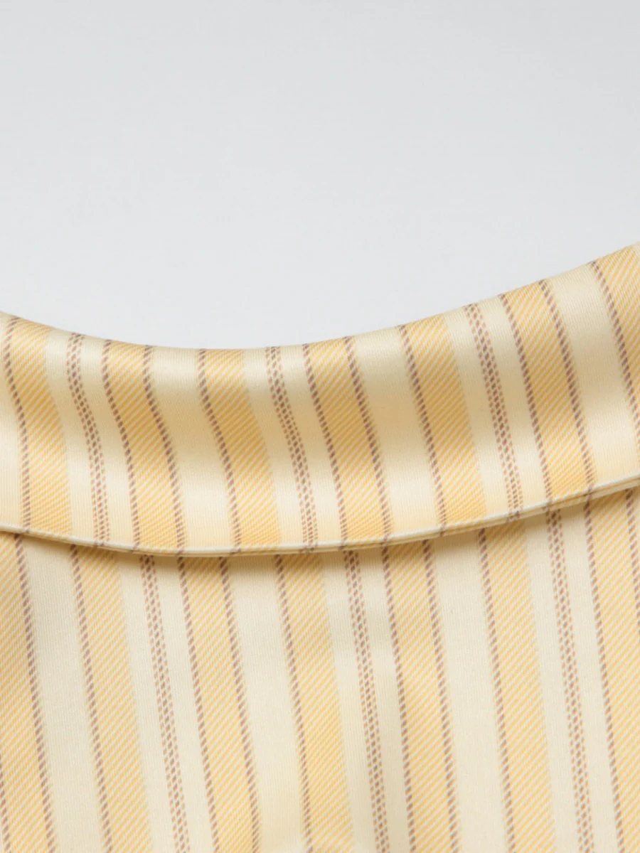 Retro Buttons Stripes Sexy Shirts - Image 13