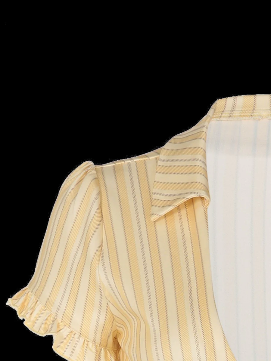 Retro Buttons Stripes Sexy Shirts - Image 17