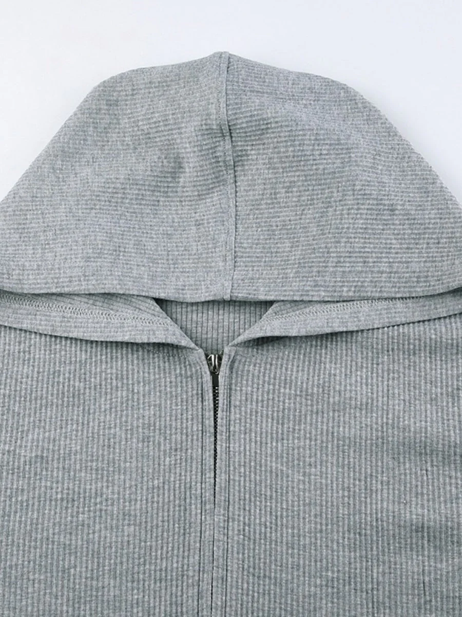 3 Piece Hoodie Tube Top Shorts Set - Image 5