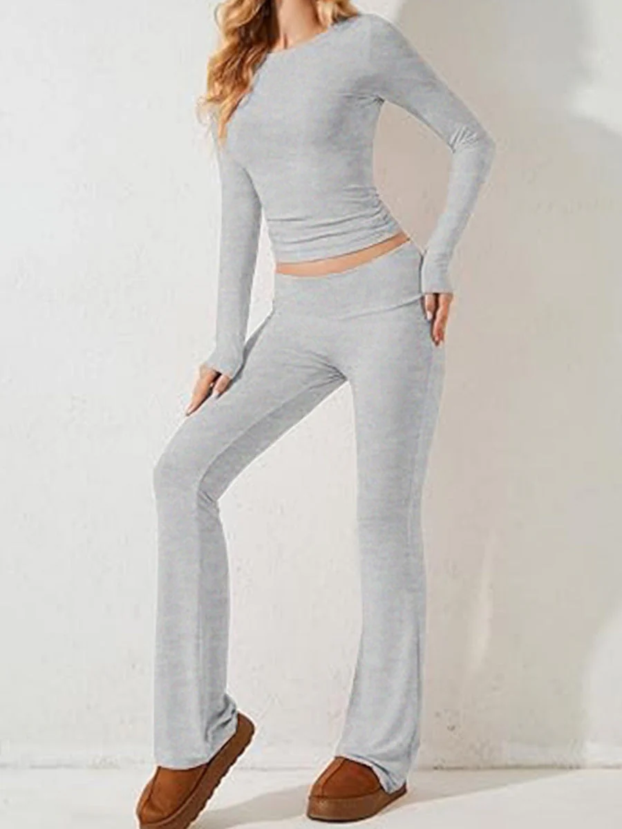 7 Color Round Neck 2-piece Sets - Image 7