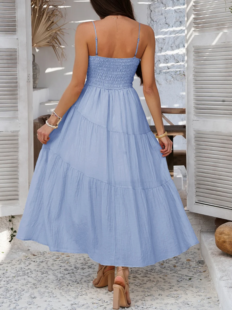High-waisted Halter Dress With Bow Tie Detailing - Image 5