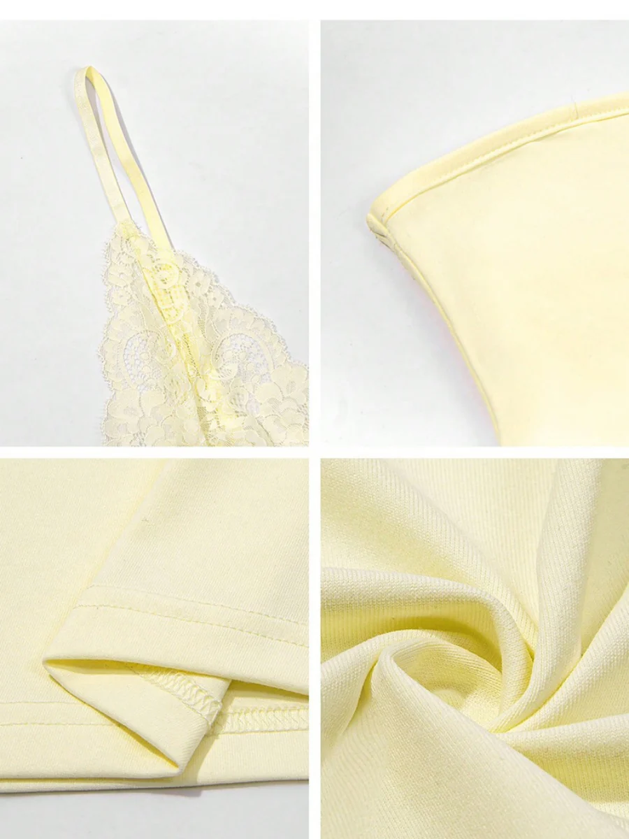 Sexy Backless Camisole With Bow And Lace Trim - Image 7