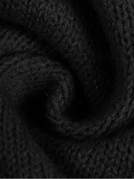 High-neck Bodycon Sweater Short Dress - Image 20