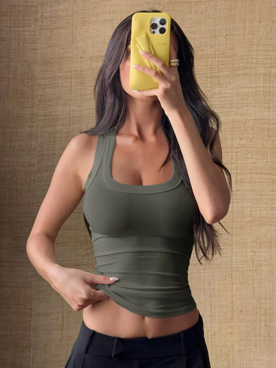 Solid Color Versatile Halter Top - Image 9