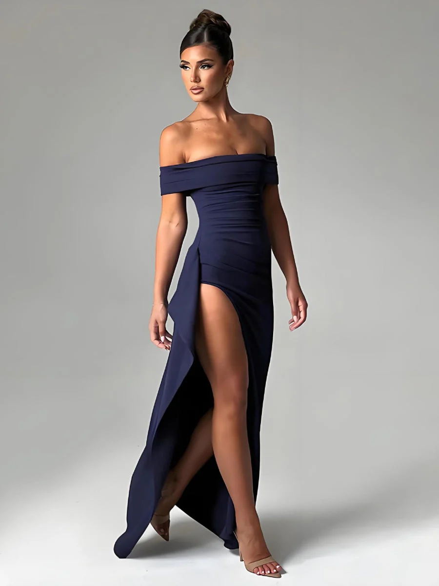 Liber Summer Women's Backless Solid Color Maxi Dresses - Image 13