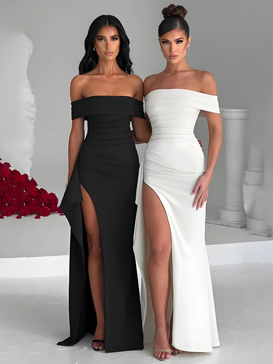 Liber Summer Women's Backless Solid Color Maxi Dresses - Image 5
