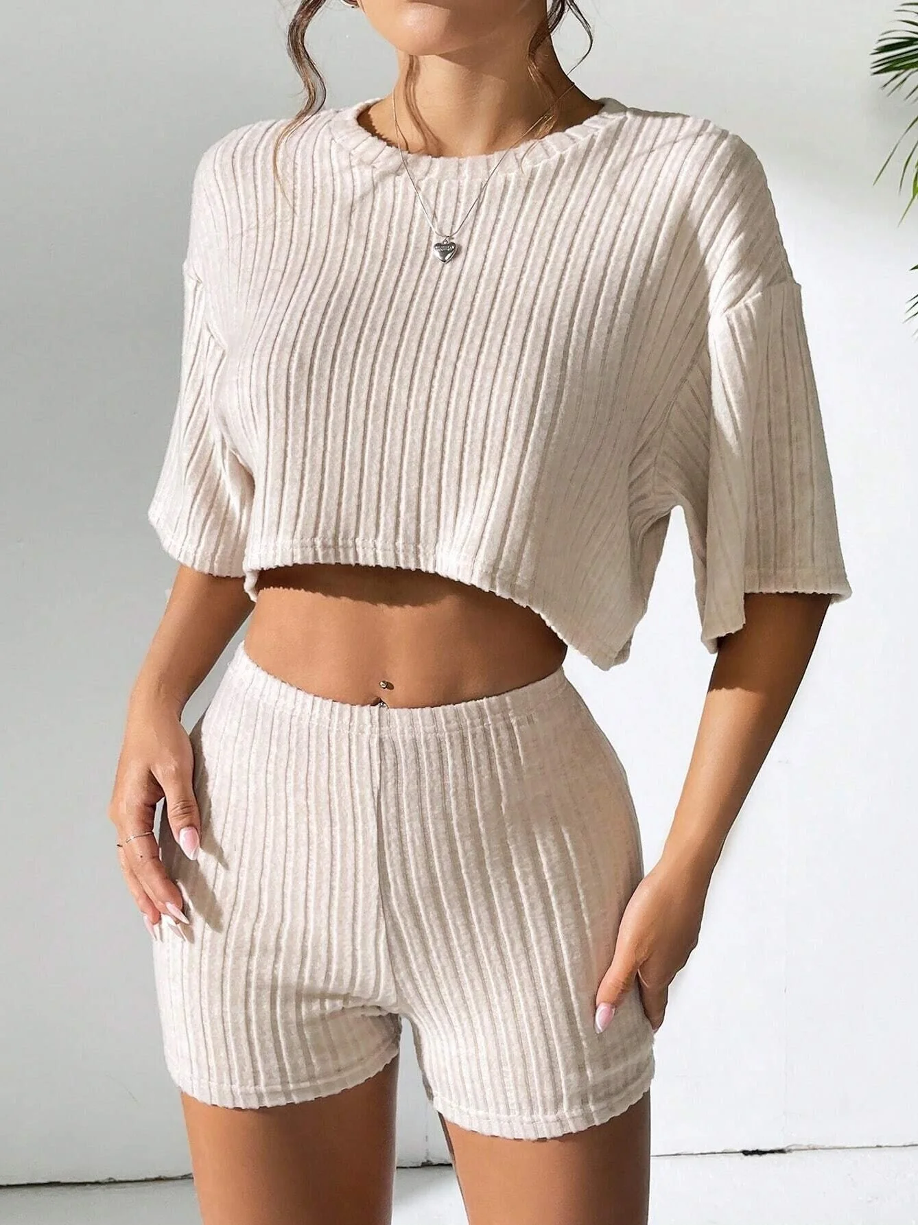 Liber Spring Women's Solid Color Solid Color 2-piece Sets - Image 12