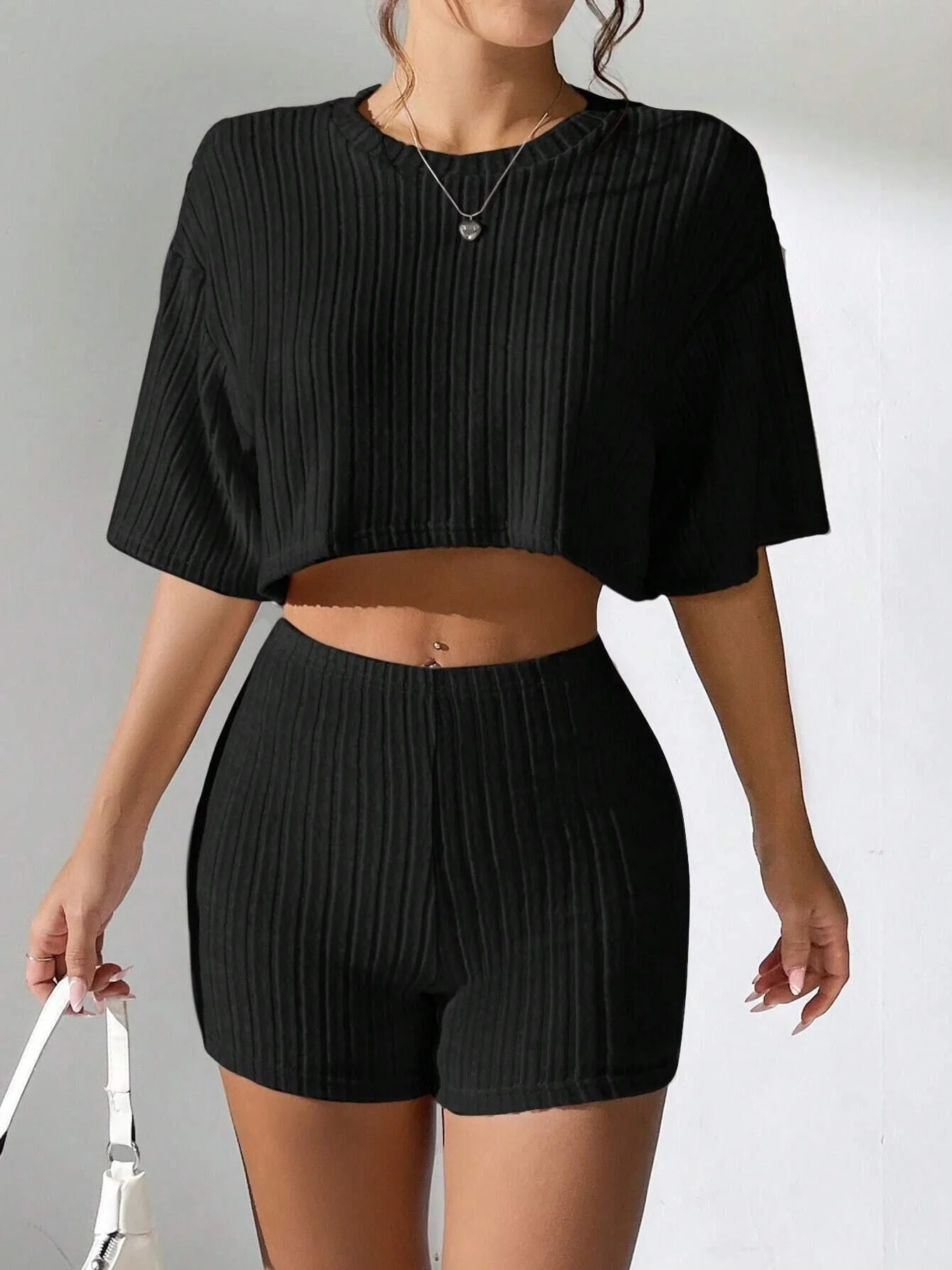 Liber Spring Women's Solid Color Solid Color 2-piece Sets - Image 14