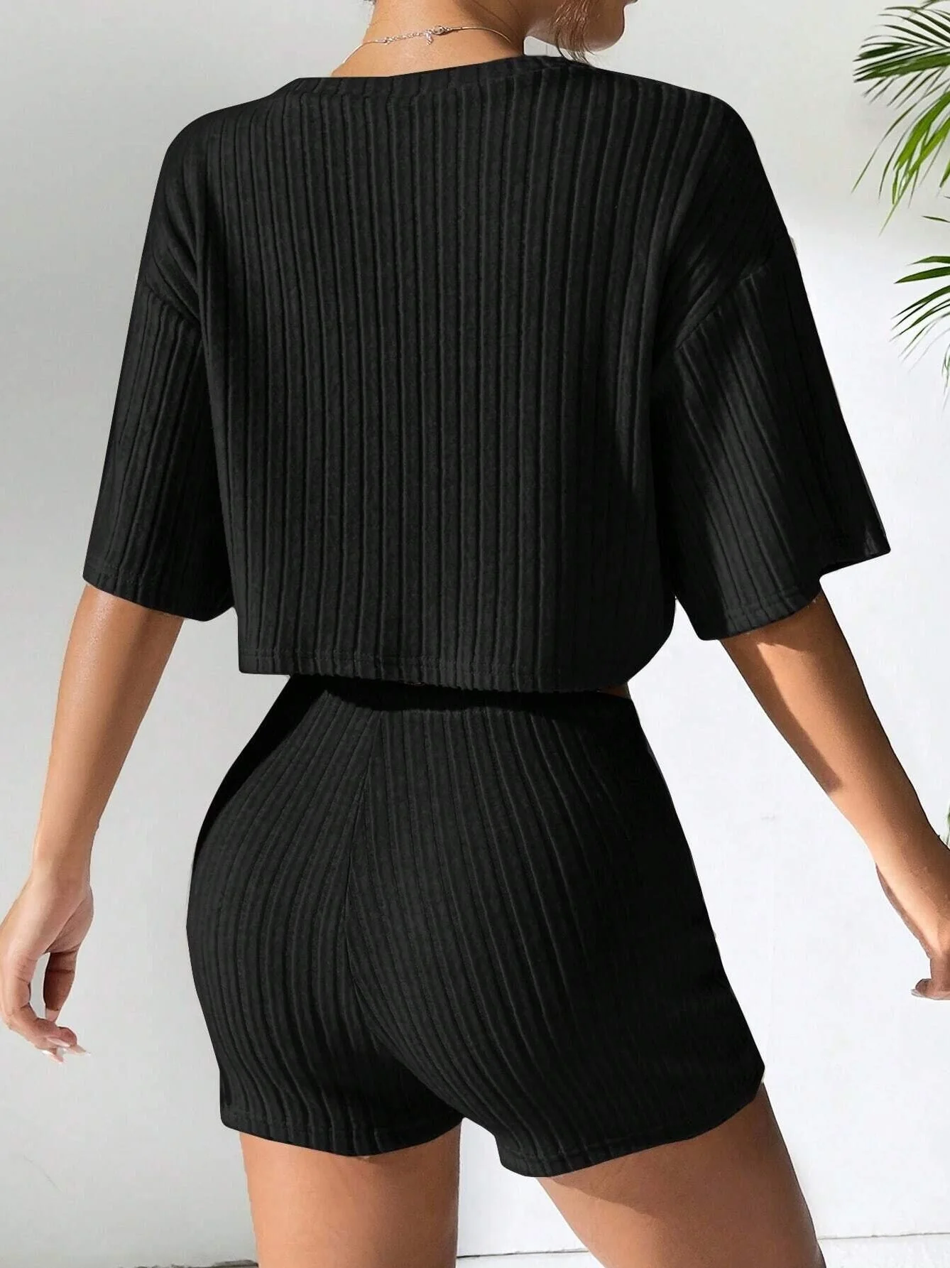Liber Spring Women's Solid Color Solid Color 2-piece Sets - Image 6