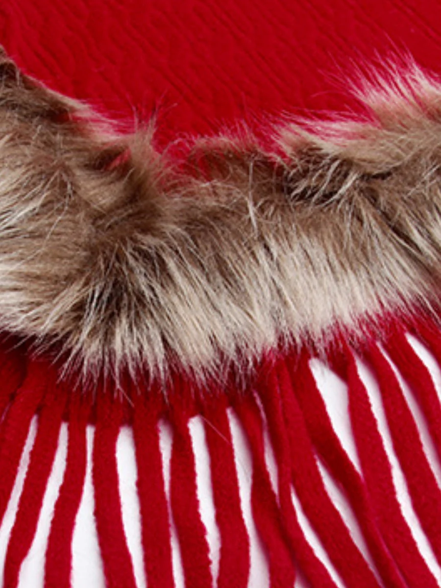 Knitting Tassel Hood Loose Cloak Shawl Sweaters - Image 7
