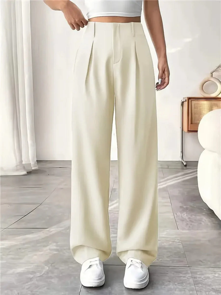 High waist Pocket Wide-leg Pants - Image 10
