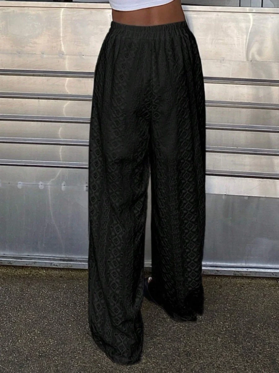 Lace High waist Straight Pants - Image 6