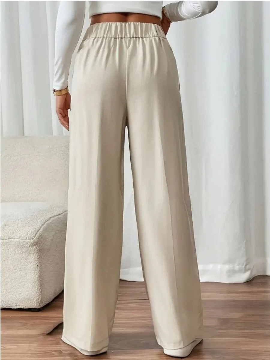 Casual High-waisted  Loose Straight leg Pocket Pants - Image 12