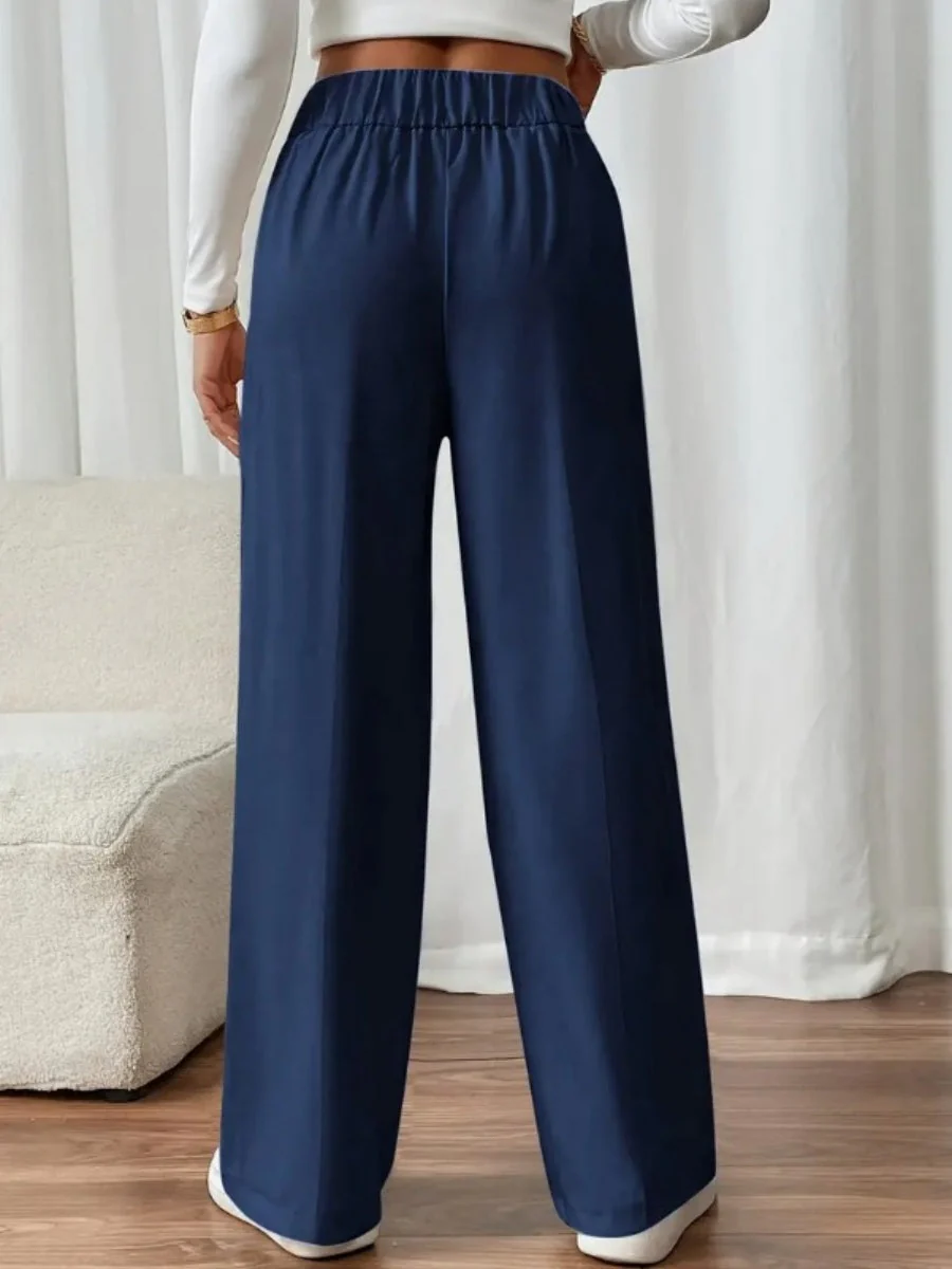 Casual High-waisted  Loose Straight leg Pocket Pants - Image 19