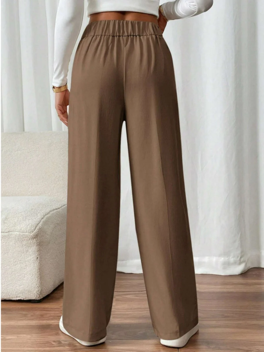 Casual High-waisted  Loose Straight leg Pocket Pants - Image 40