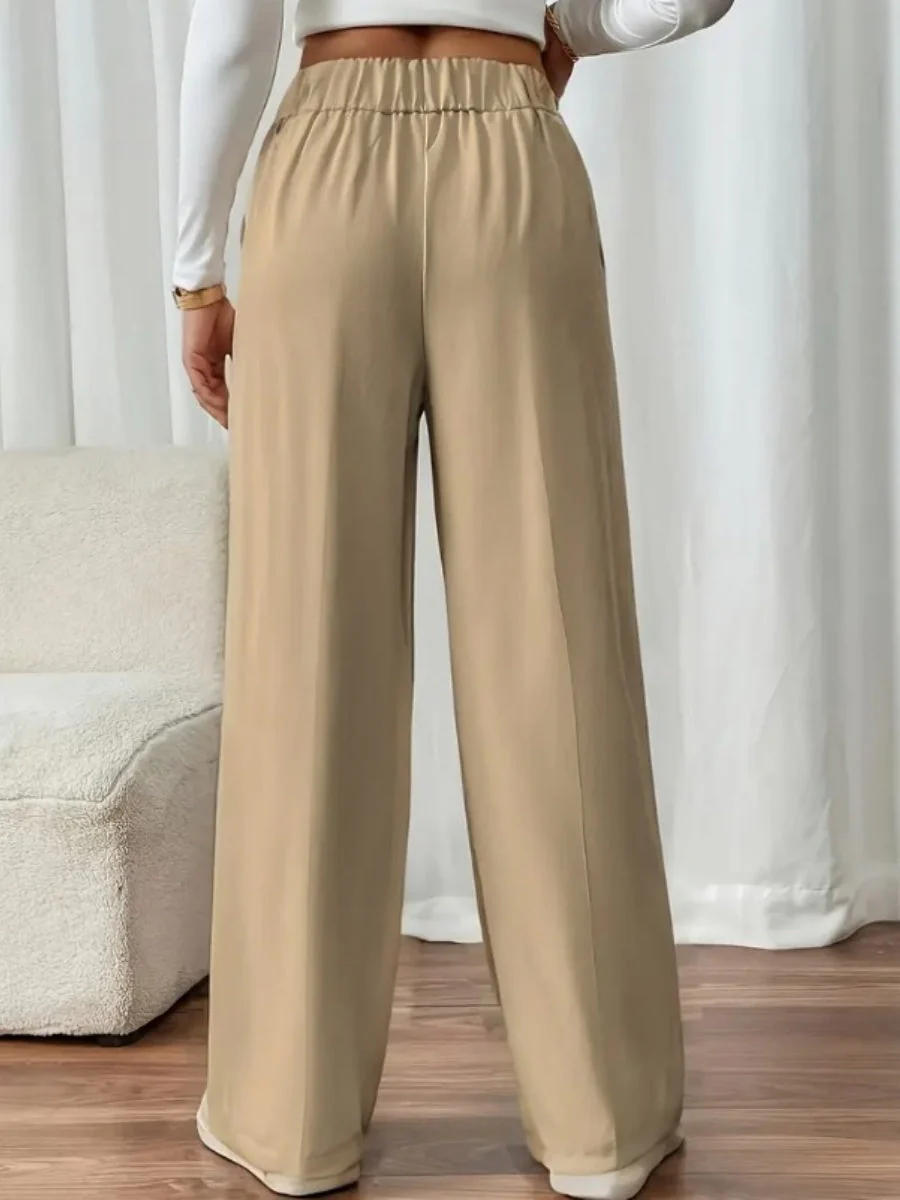 Casual High-waisted  Loose Straight leg Pocket Pants - Image 7