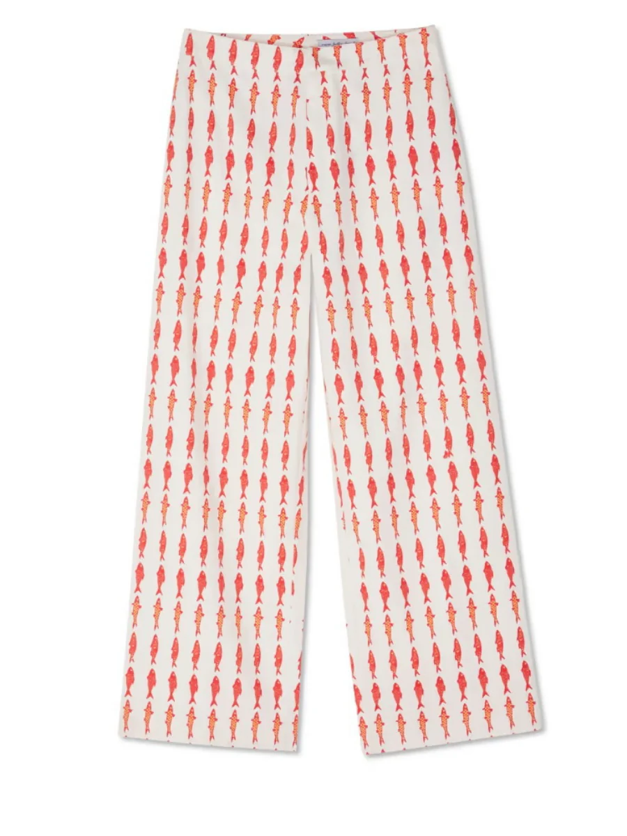 Buttons Fish-print Vest And Trousers Two-piece Set - Image 6