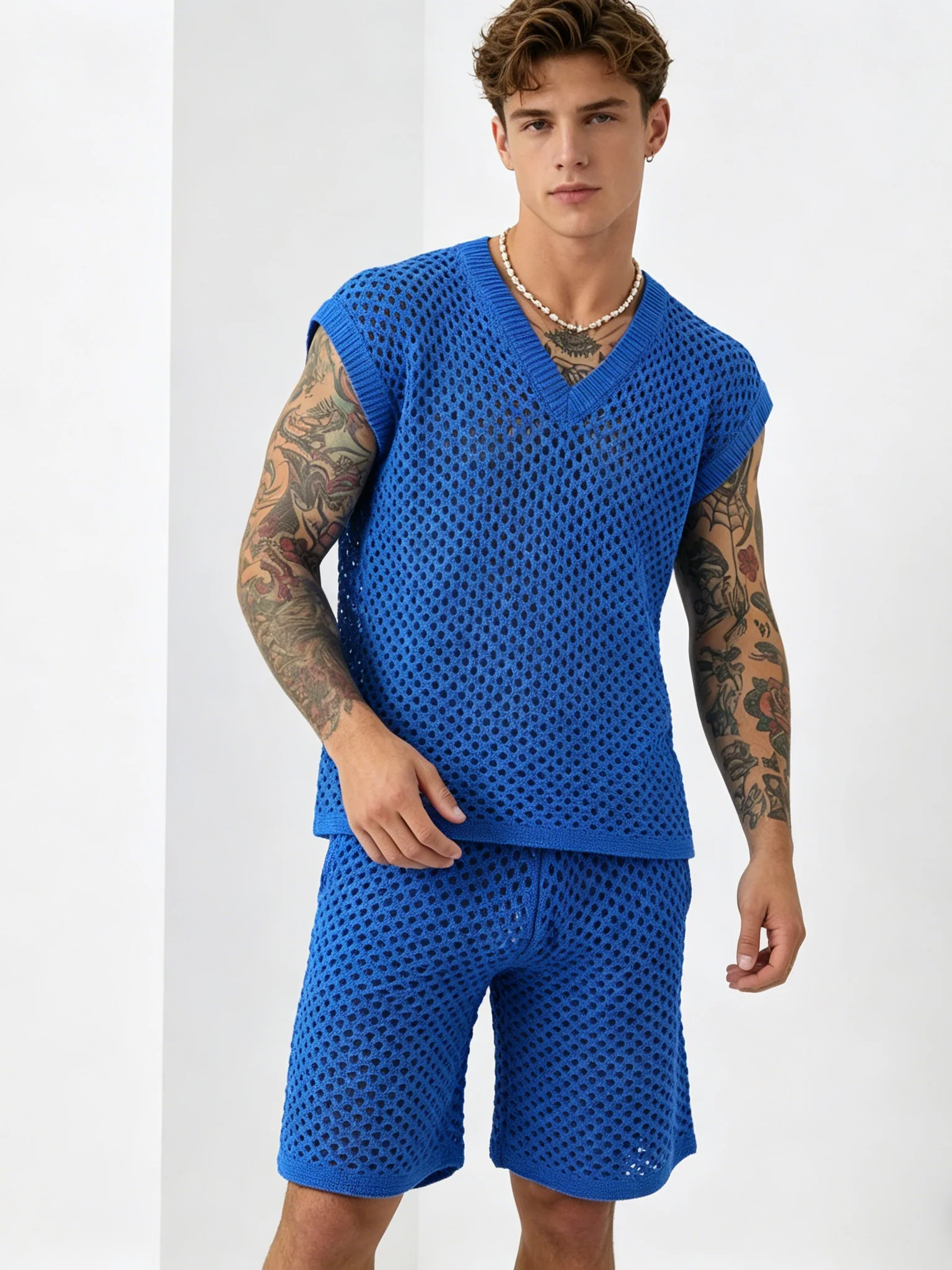 Leisure Hollow Out Vacation 2-piece Sets Set