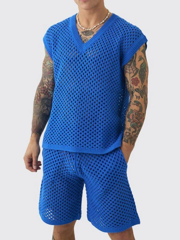 Leisure Hollow Out Vacation 2-piece Sets Set - Image 2
