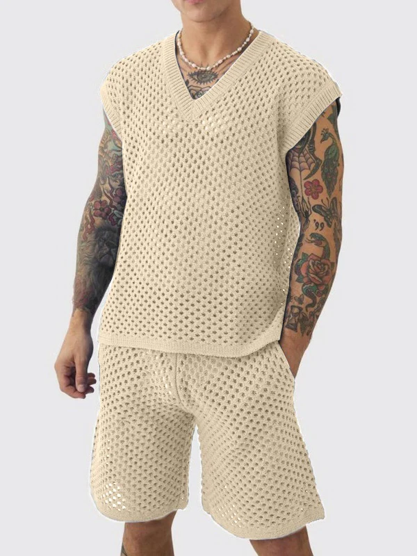 Leisure Hollow Out Vacation 2-piece Sets Set - Image 5