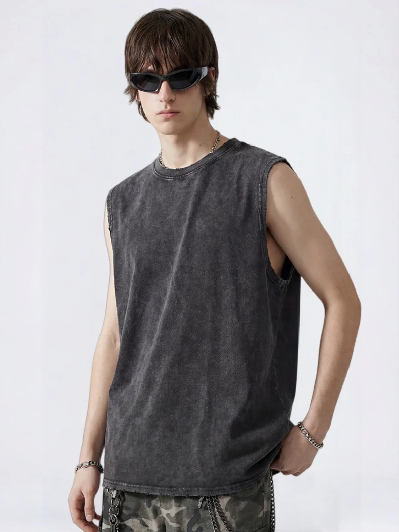 Retro Distressed Sports Tank Tops
