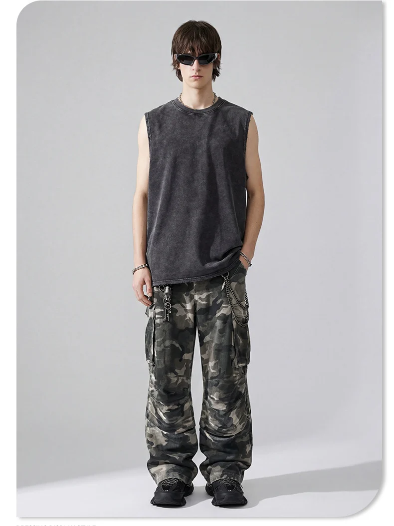 Retro Distressed Sports Tank Tops - Image 2