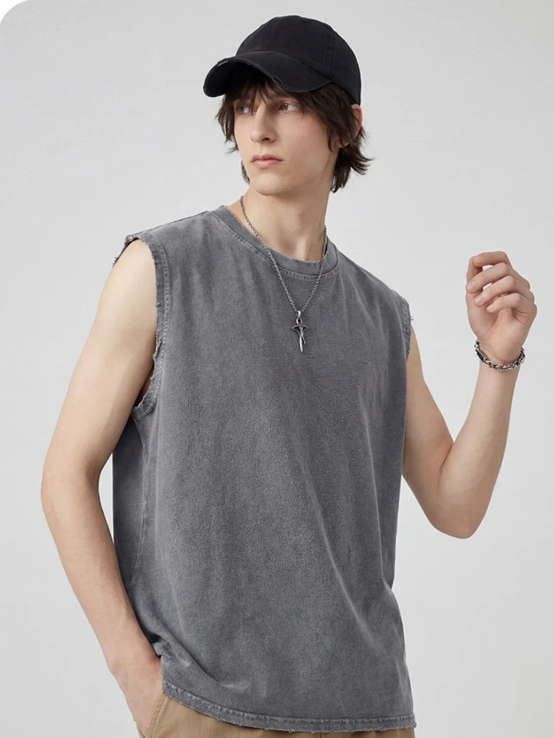 Retro Distressed Sports Tank Tops - Image 7