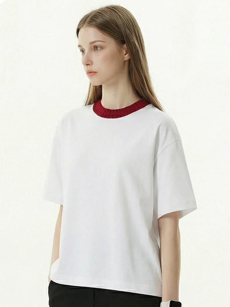 Color-blocked Cropped T-shirt - Image 4
