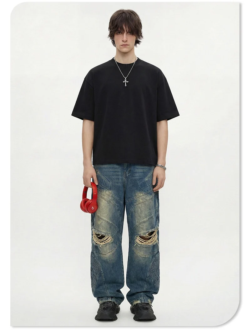 Color-blocked Cropped T-shirt - Image 7