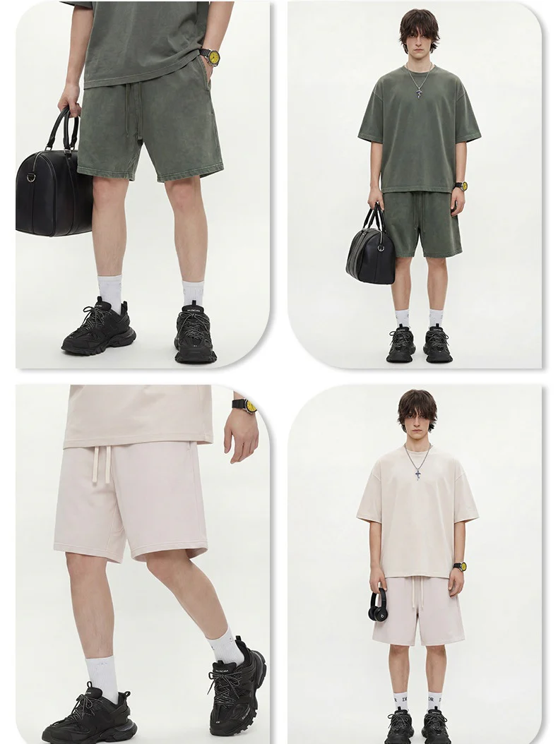 Leisure Washing Water Fade Loose-fit Five Points Shorts - Image 11