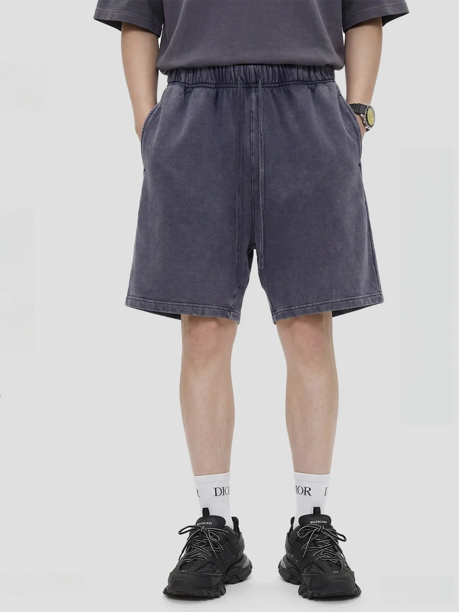 Leisure Washing Water Fade Loose-fit Five Points Shorts - Image 12