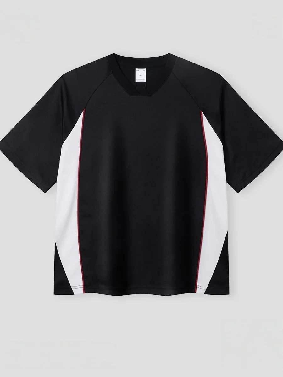 Antibacterial Cool Feeling Quick-drying Color-blocked T-shirt - Image 4