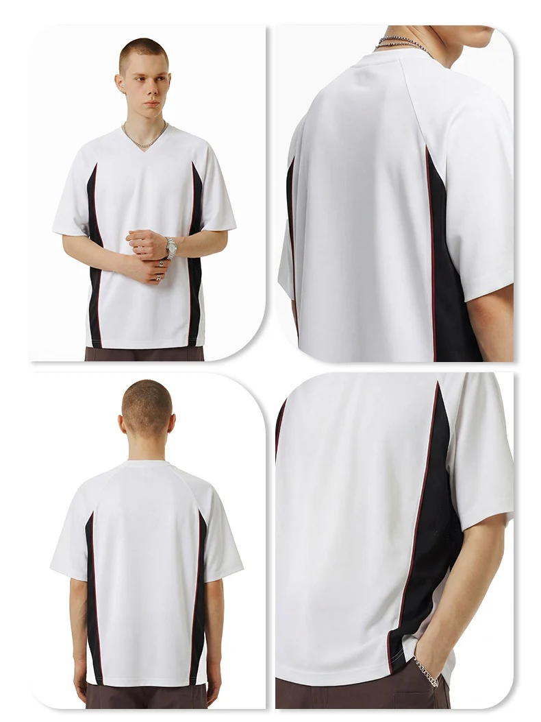 Antibacterial Cool Feeling Quick-drying Color-blocked T-shirt - Image 8